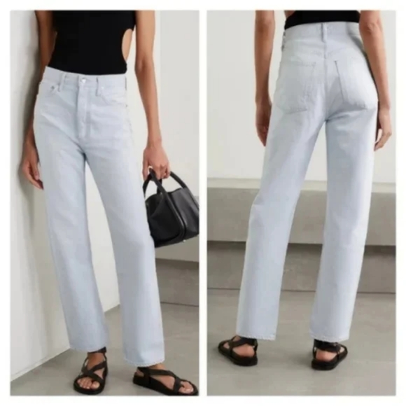 Agolde 90s Pinch Waist High Rise Loose Fit Jeans Haze - Picture 2 of 16